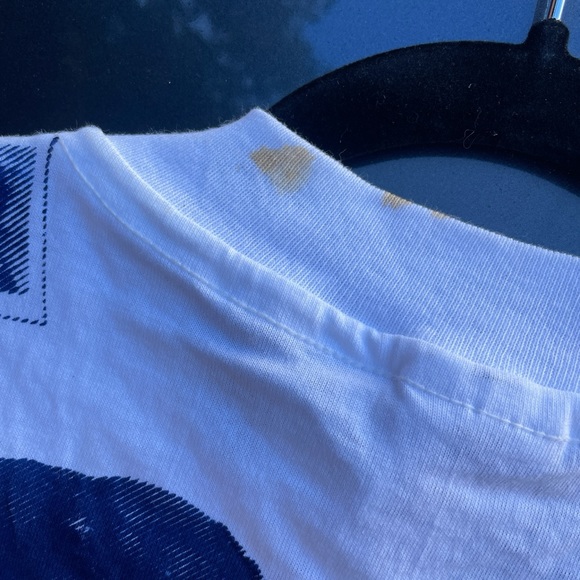1994 Bill Graham blue and white all over print tshirt - Picture 7 of 7